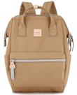 Mochila himawari 1881-Camel de lona impermeável 18L 41x28x16cm