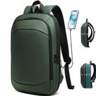 Mochila hk Business expansível impermeável verde de 17 polegadas