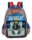 Mochila Hot Wheels De Costas Infantil Luxcel Carro Em Relevo Cor Azul