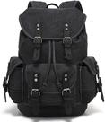 Mochila HuaChen M86 Vintage em lona de couro 28,5 L preta