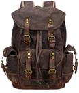 Mochila HuaChen M86 Vintage em lona de couro 28,5 L