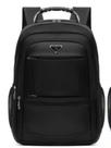 Mochila impermeável multifuncional masculina puxador de aço - COR PRETO