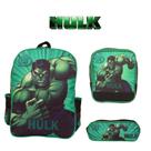 Mochila Incrivel Hulk Infantil Menino Costas Volta as Aulas