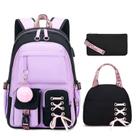 Mochila Infantil ACESAK com Lancheira e Estojo - Design Roxo