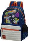 Mochila Infantil Ailen Espacial Azul e Laranja Preta e Verde