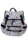 Mochila Infantil BT21 Branca Tipo Saco para Escola e Passeio