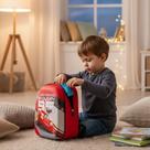 Mochila Infantil Cars McQueen Vermelha Tamanho P Escolar Lancheira Resistente