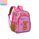 Mochila Infantil Costas Capivara Frente em PVC Tamanho Médio Escolar 2026