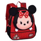 Mochila Infantil Costas Mickey Minnie Mouse Disney Tsum Tsum Neoprene Escolar Passeio Alça Acolchoada Personagem 9L