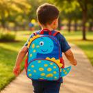 Mochila Infantil de Costas Com Alças Crianças Creche Escolar Passeio Bichinho Pet Com Bolso Lateral Mochila Infantil de Costas Com Alças Crianças Creche Escolar Passeio Bichinho Pet Com Bolso Lateral