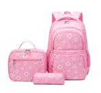 Mochila Infantil EKUIZAI com Estampa Daisy - Conjunto 3 Peças (Mochila + Lancheira) Mochila Infantil EKUIZAI com Estampa Daisy - Conjunto 3 Peças (Mochila + Lancheira)