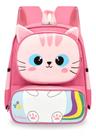 Mochila Infantil Escolar Divertida Tigrinho Gatinho Desenho