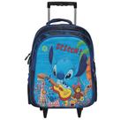 Mochila Infantil Escolar Lilo Stitch 3D Com Rodinha Cor Azul Mochila Infantil Escolar Lilo Stitch 3D Com Rodinha Cor Azul