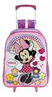 Mochila Infantil Escolar Minnie Mouse Laço Glitter Rodinha G