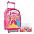 Mochila Infantil Escolar Rodinha Menina + Estojo