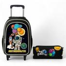 Mochila Infantil Escolar Rodinha Menino + Estojo Box
