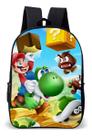 Mochila Infantil Escolar Simples Tema Bros Jogo Game Mario