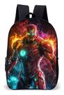 Mochila Infantil Escolar Simples Tema Menino Heroi De Ferro