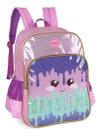 Mochila Infantil Feminina Costas Slime Colorida Tie Dye G Lílas
