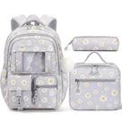 Mochila Infantil Fimibuke Impermeável com Lancheira e Estojo de Lápis