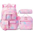 Mochila Infantil Fimibuke Impermeável com Lancheira e Porta-Lápis