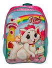 Mochila Infantil Gatinha Nini Meninas Escolar Rosa Costas
