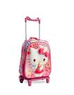 Mochila infantil Hello Kitty rosa com carrinho