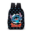 Mochila Infantil Juvenil Escolar Dia a Dia Lilo Azul Ohana Familia Ukulele Volta as Aulas