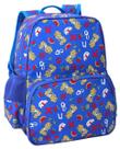 Mochila Infantil LS Bolsas com 4 divisões Estampa Ursinhos e Letras Azul - MO4200