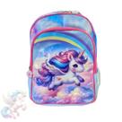Mochila Infantil Menina Unicórnio tamanho P Fênix Nova Rio