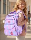 Mochila Infantil Meninas Moda Colorida Bolsa Escolar De Costas Espaço Notebook Porta Garrafa