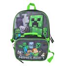 Mochila Infantil Minecraft Creeper 40cm com Lancheira