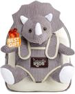 Mochila Infantil Naturally KIDS - Tricerátopo Cinza de Pelúcia