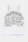 Mochila Infantil Pintar Crianças Desenho Colorir Escola Moda