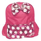Mochila Infantil Poá Com Laço De Lantejoulas Magicas