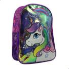 Mochila Infantil Ravi Clio Unicórnio Rosa e Roxo
