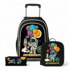 Mochila Infantil Rodinha Menino Escolar Masculina Criança + Lancheira Térmica + Estojo Grande Astronauta Mochila Infantil Rodinha Menino Escolar Masculina Criança + Lancheira Térmica + Estojo Grande Astronauta