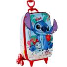 Mochila infantil rodinha tripla 3D Stitch Praia Diplomata