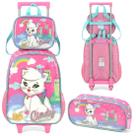 Mochila Infantil Rodinhas Cindy com Lancheira e Estojo Pink Mochila Infantil Rodinhas Cindy com Lancheira e Estojo Pink