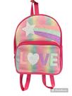 Mochila infantil Rosa estrela cadente e Love