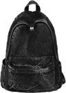 Mochila jeans de grande capacidade retrô preta 0,65 kg
