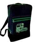 Mochila Jeans Feminino Masculino Repartições em Zíper Estampada Espaçosa