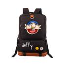 Mochila Jeffys Boy Boy Anime School Nylon 28x15x43cm