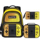 Mochila JIRAIKEI Kids Gamer Boys 17 com lancheira e estojo para lápis Mochila JIRAIKEI Kids Gamer Boys 17 com lancheira e estojo para lápis