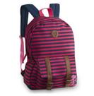 Mochila juvenil Clio listas com detalhes frontal em fivela Mochila juvenil Clio listas com detalhes frontal em fivela