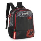 Mochila Juvenil Escolar Enaldinho de Costas Preto Luxcel Mochila Juvenil Escolar Enaldinho de Costas Preto Luxcel