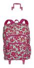 Mochila Juvenil Escolar Feminina Rodinhas Alças Florida G