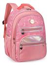 Mochila Juvenil Feminina Floral C/ Pompom Super Modena 2024 Mochila Juvenil Feminina Floral C/ Pompom Super Modena 2024