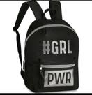 Mochila juvenil meninas poderosas glitter