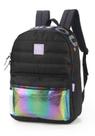 Mochila Juvenil Preta Colored Holográfica - Up4you